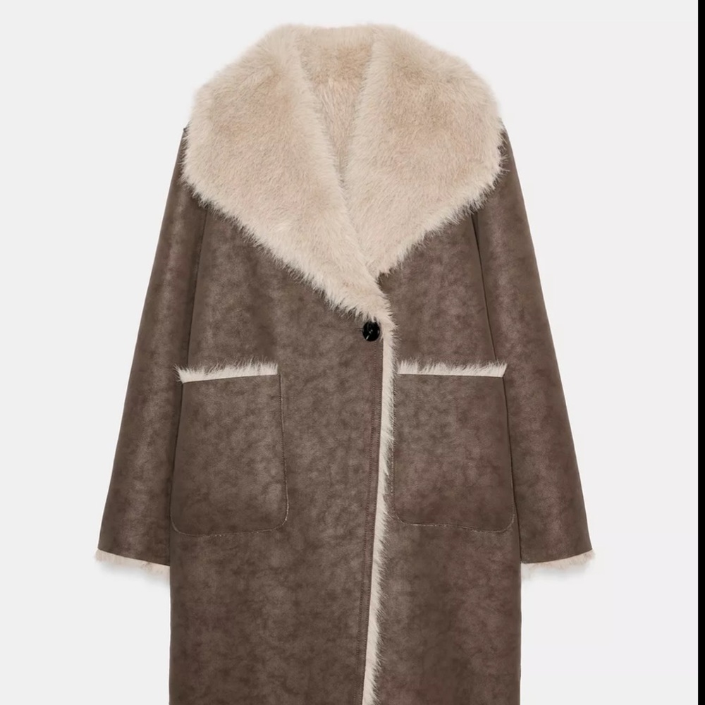 2026 ZARA REVERSIBLE FAUX FUR Coat